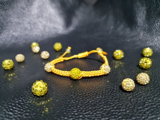 bracelet coloré fantaisie jaune