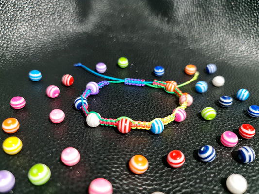 bracelet coloré fantaisie multi couleurs