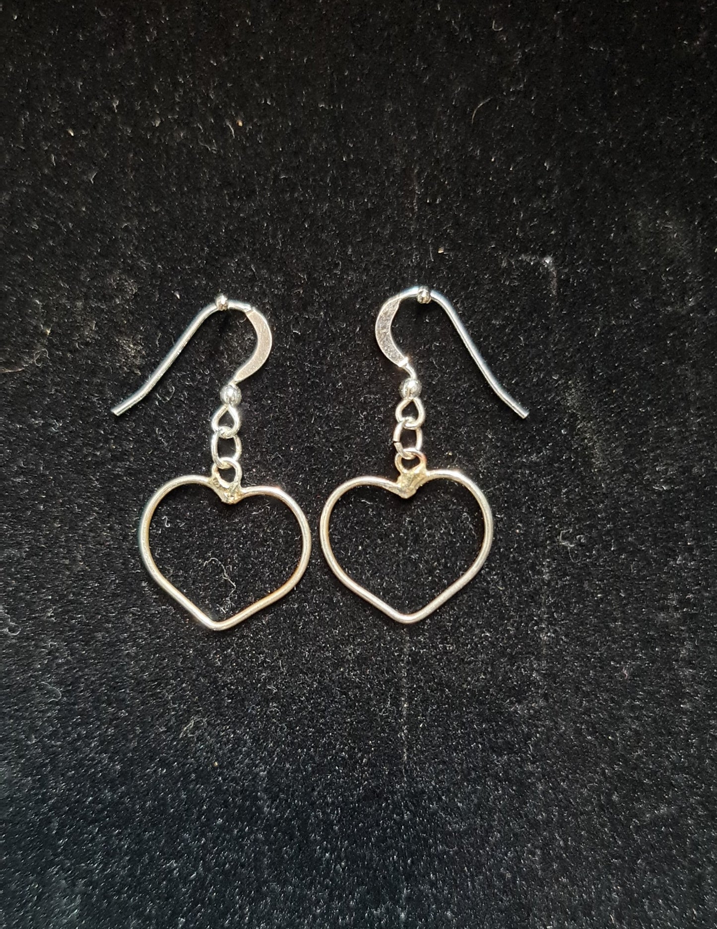 Boucles d'oreilles cœur argent massif